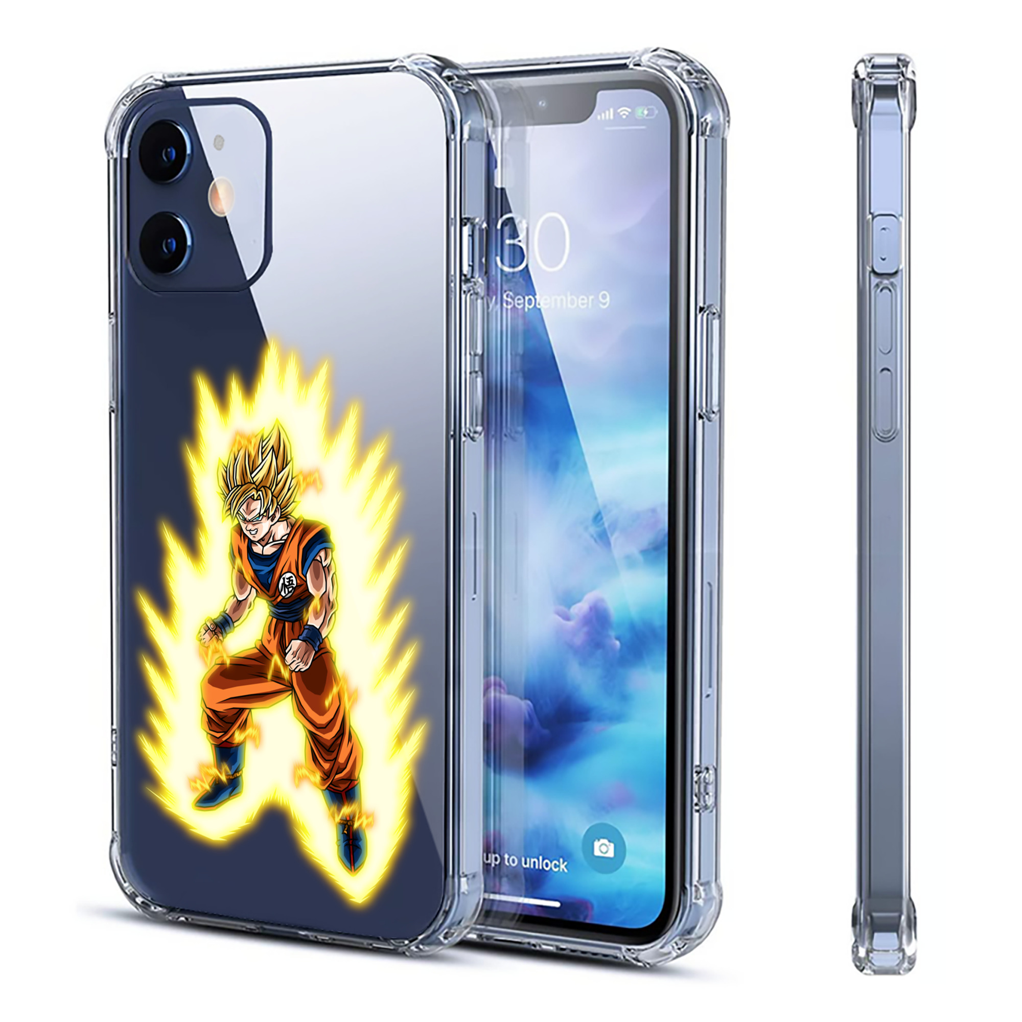 （画像用） ドラゴンボール 孫悟空（そん ごくう）Son Goku カカロット DRAGON BALL Kakarotto 【iPhone 12シリーズ対応】透明スマホケース（クリアソフトケース）